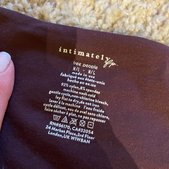 Intimately by Free People Women’s Long Sleeve Square Neck Crop Top Size M/L - Picture 6 of 6